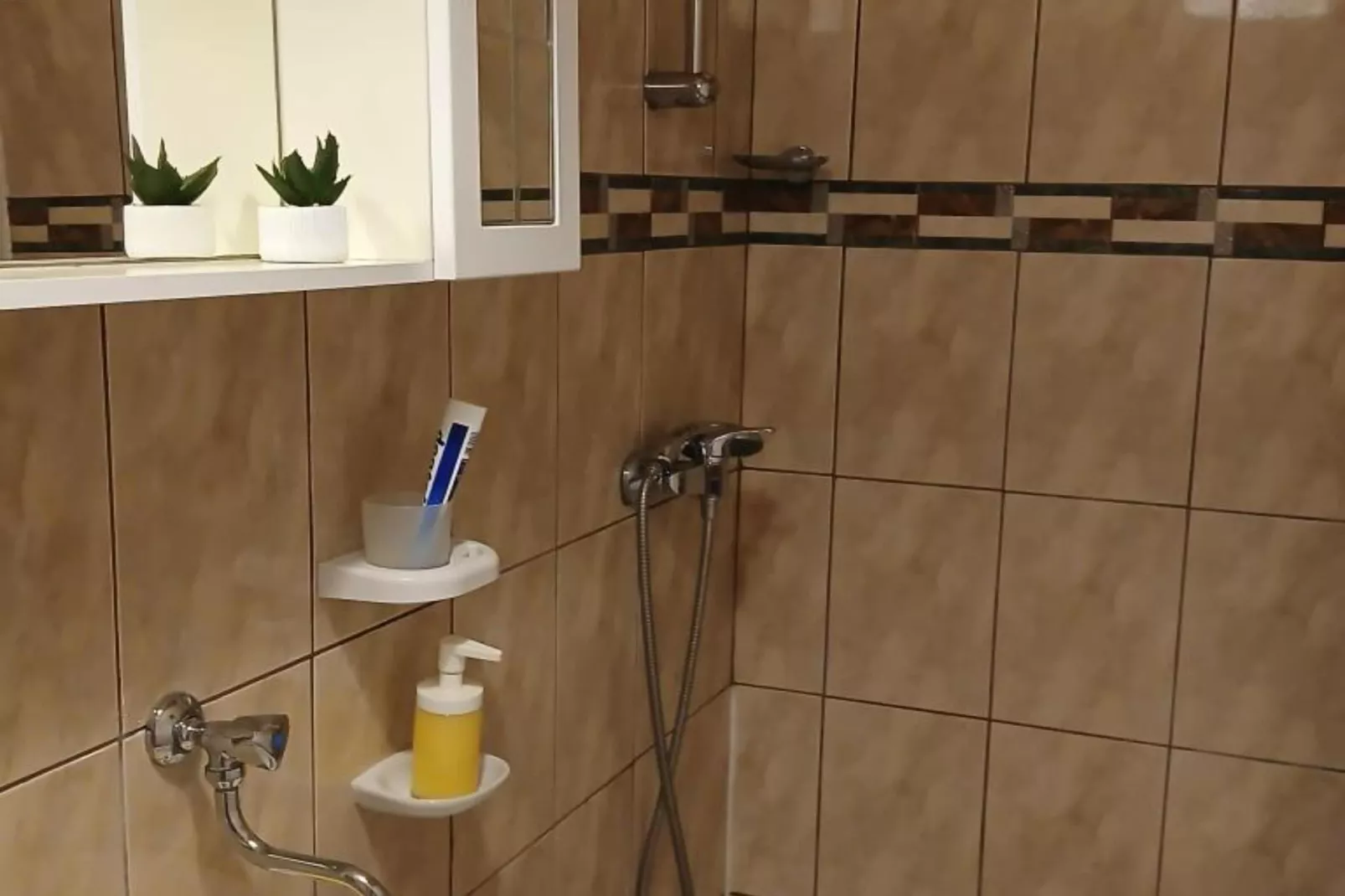 Apartmani Green Oasis - Studio Apartment with Terrace and Sea View-Bathroom