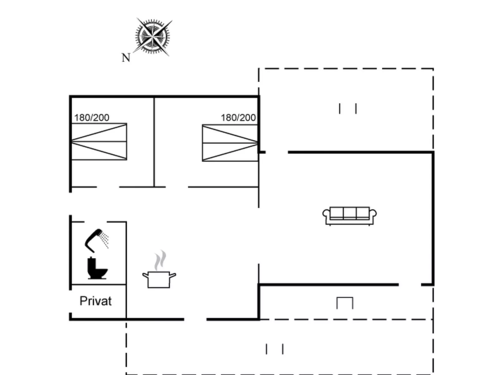"Greth" - 500m from the sea-Inside