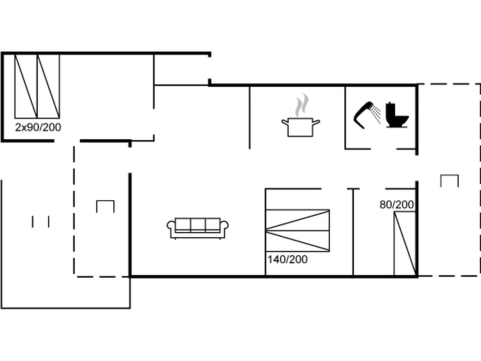 "Nakke" - 1.3km from the sea-Inside