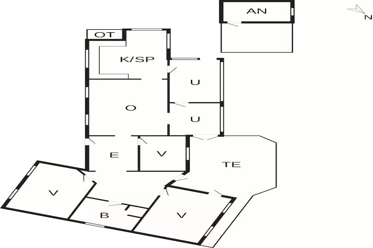 8 person holiday home in Jægerspris - Floor plan