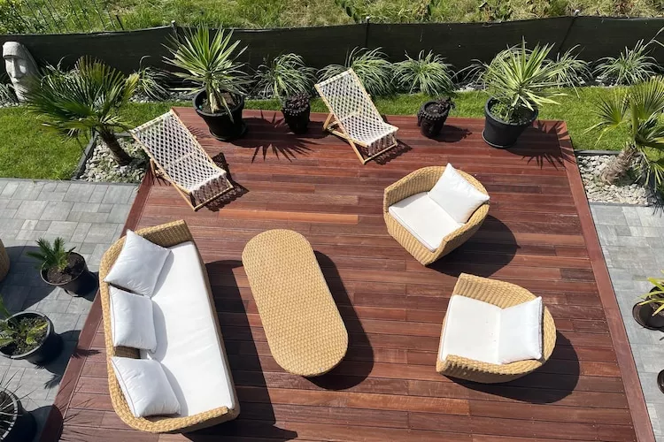 Domki wakacyjne dla 8 osób w Mielenku-Terrace balcony