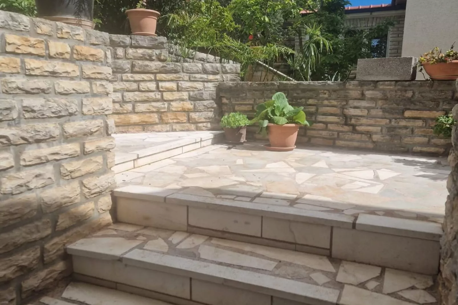 Two-bedroom Apartment With Sea View A1-Gardens in summer