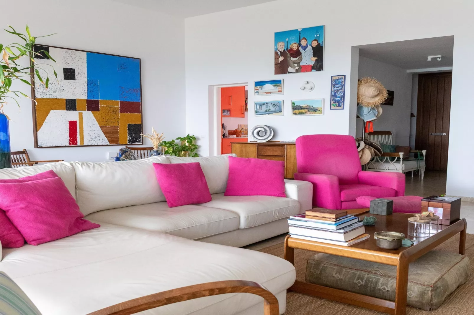 CT 385 AL - Faro's Soulrise Villa - Mojacar - Pool & Artistic Flair close to the Beach-Living room