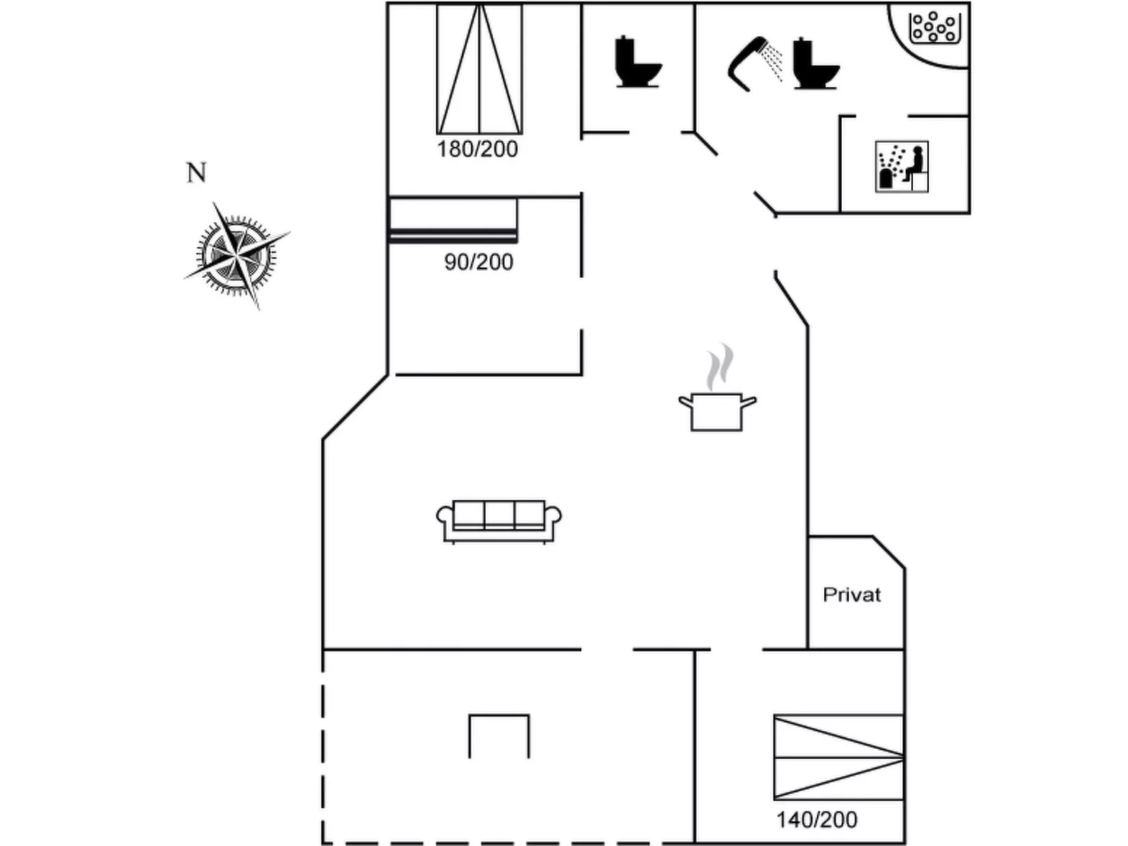 "Galin" - 210m to the fjord-Inside