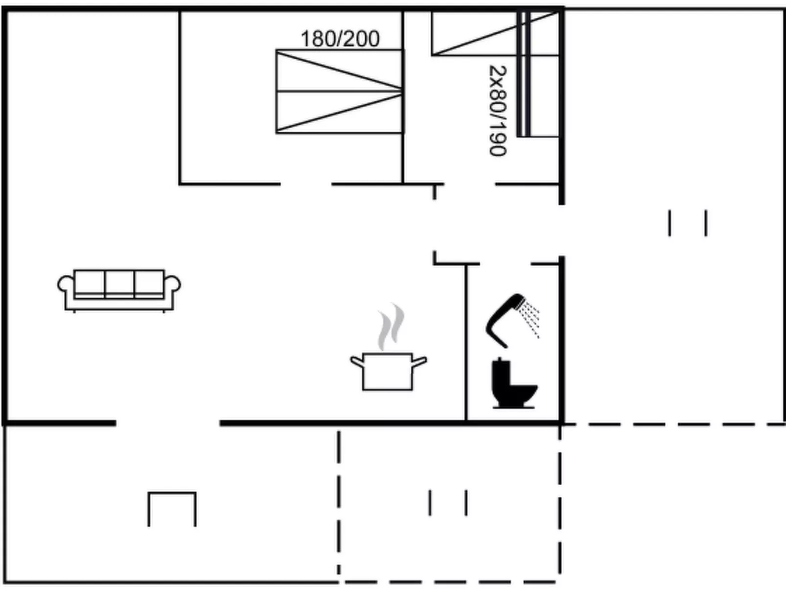 "Eine" - 800m from the sea-Inside