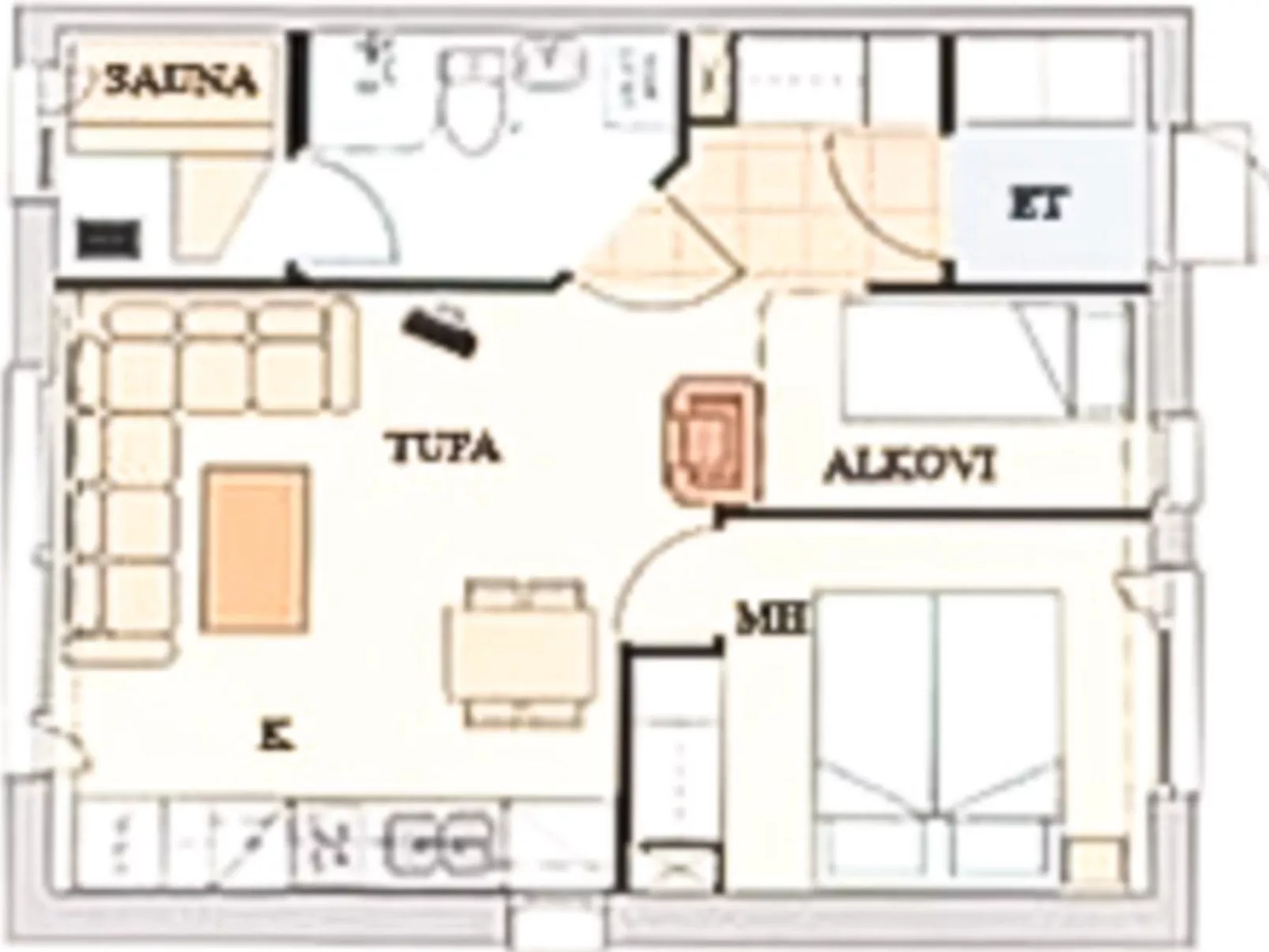 Outapailakka j 9 - Drinnen