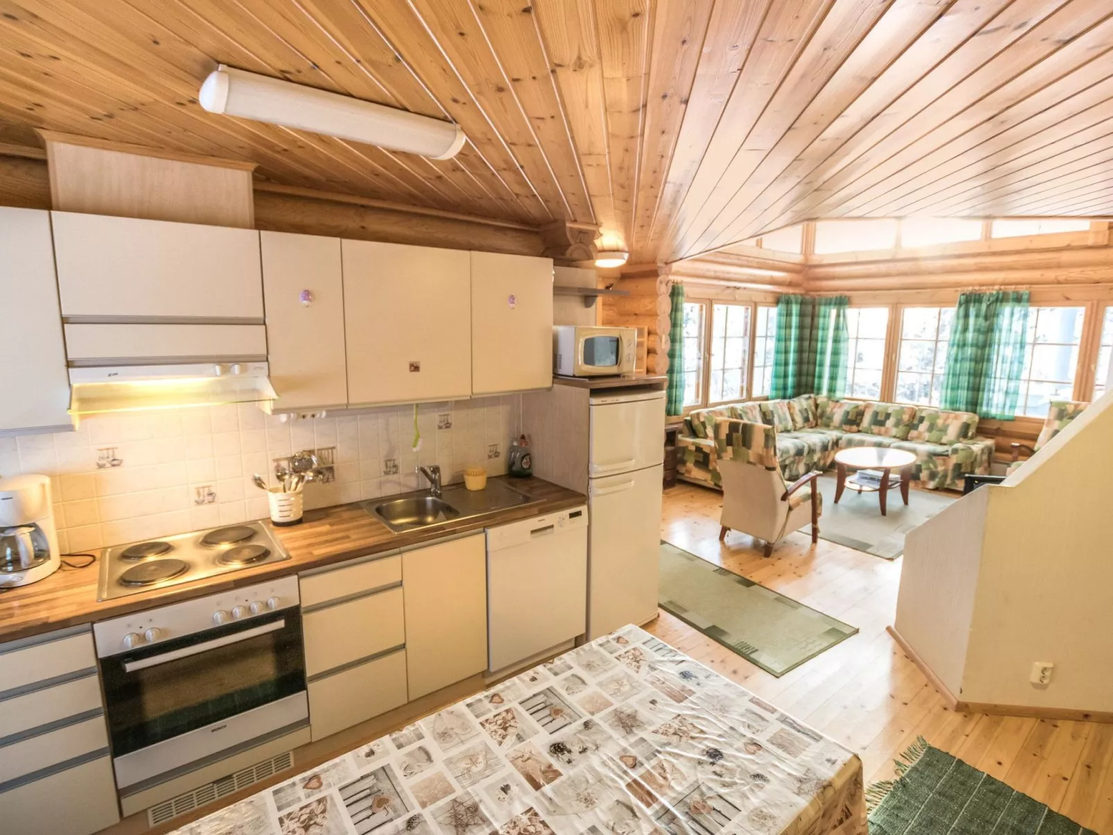 Aurinkoinen hirsimökki-Dedans