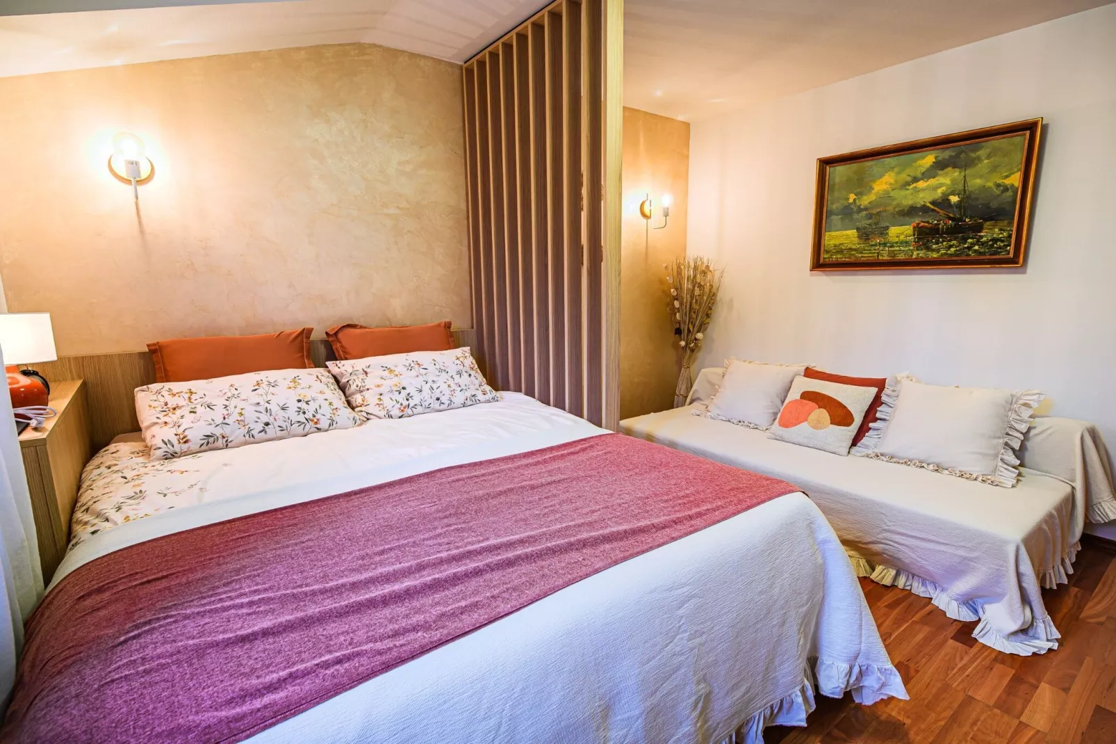 Elegant and Scenic Peaceful Apartments Portoroz - One Bedroom Apartment with Terrace-Bedroom