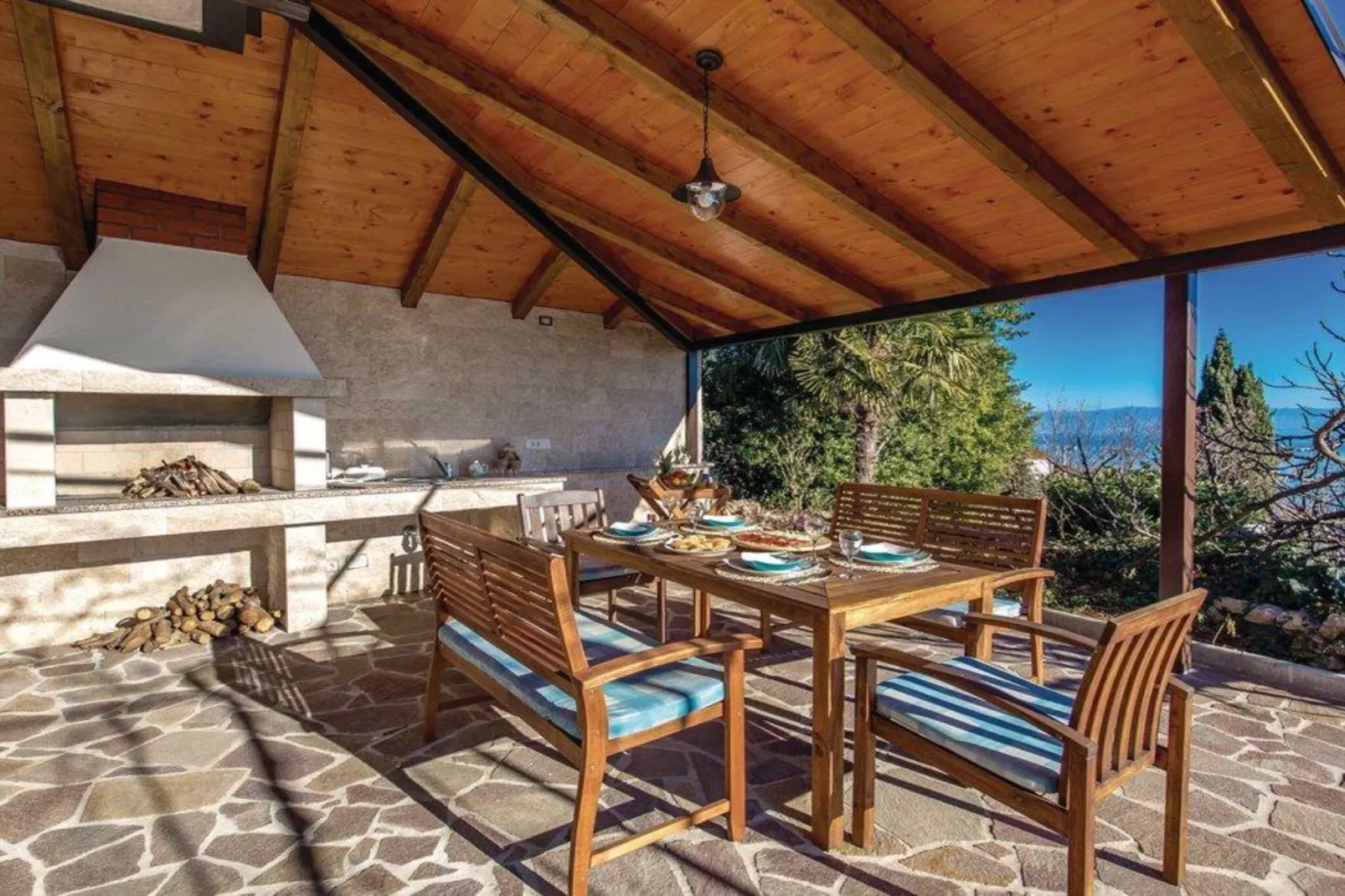 Holiday Home Brsec-Two Bedroom Holiday Home with Sea View-Terrasse