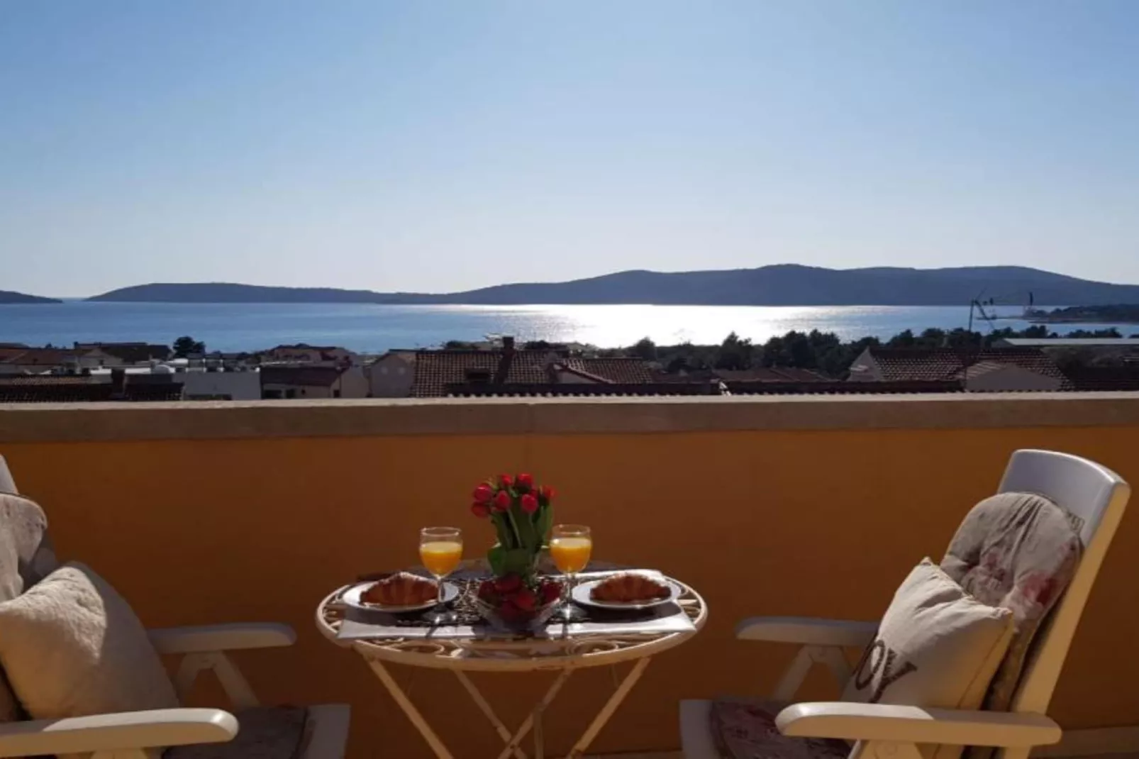 Apartment Angir Martina with sea view-Terrasse / balcon