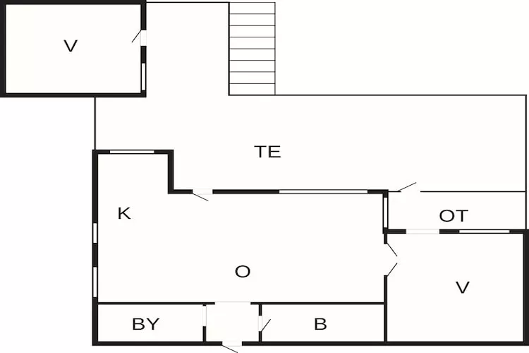 Family-Friendly Cottage Near the Coast-Floor plan