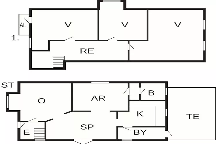 5 person holiday home in Holeby-Floor plan