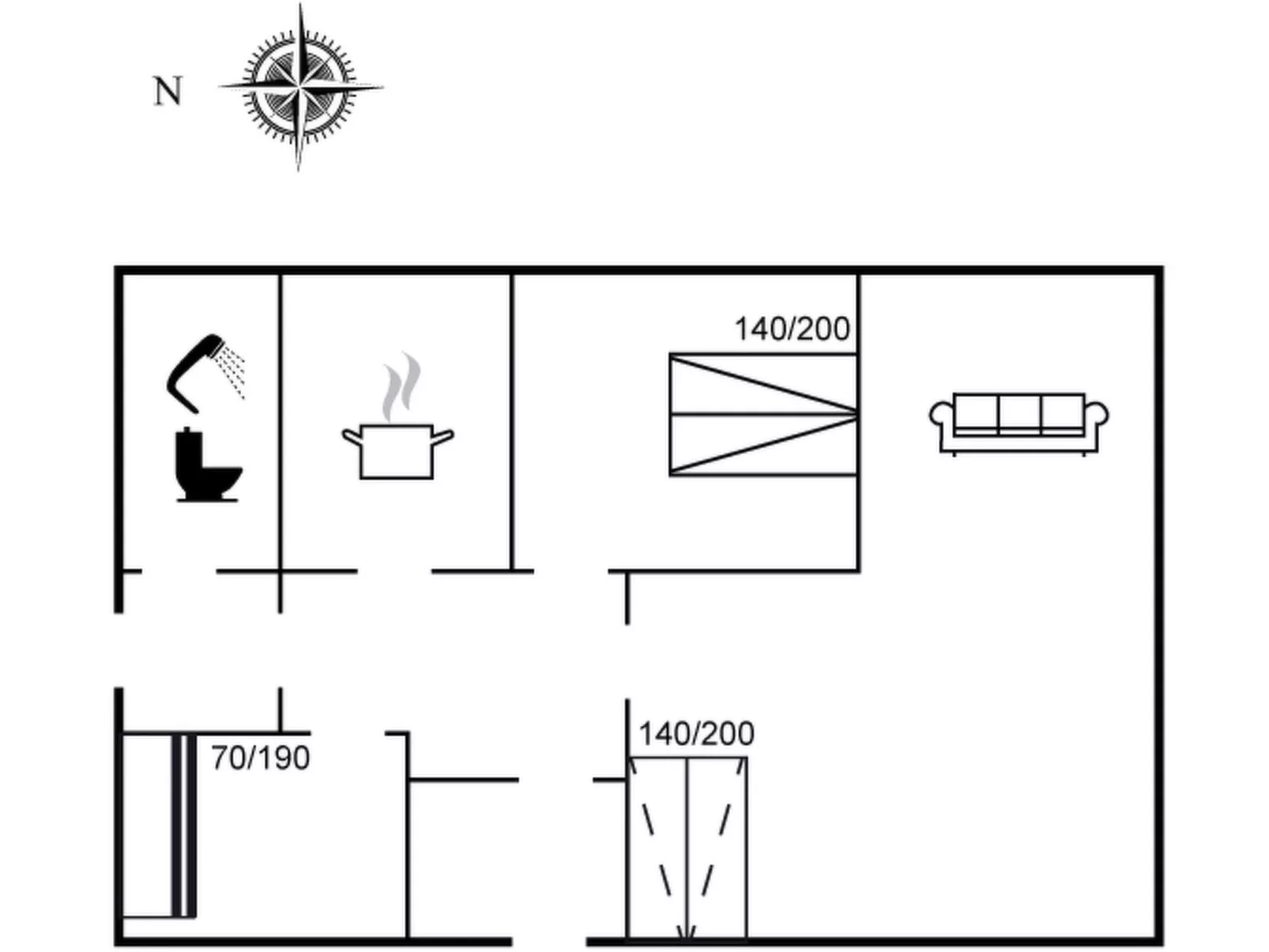 "Fedder" - 700m from the sea-Drinnen