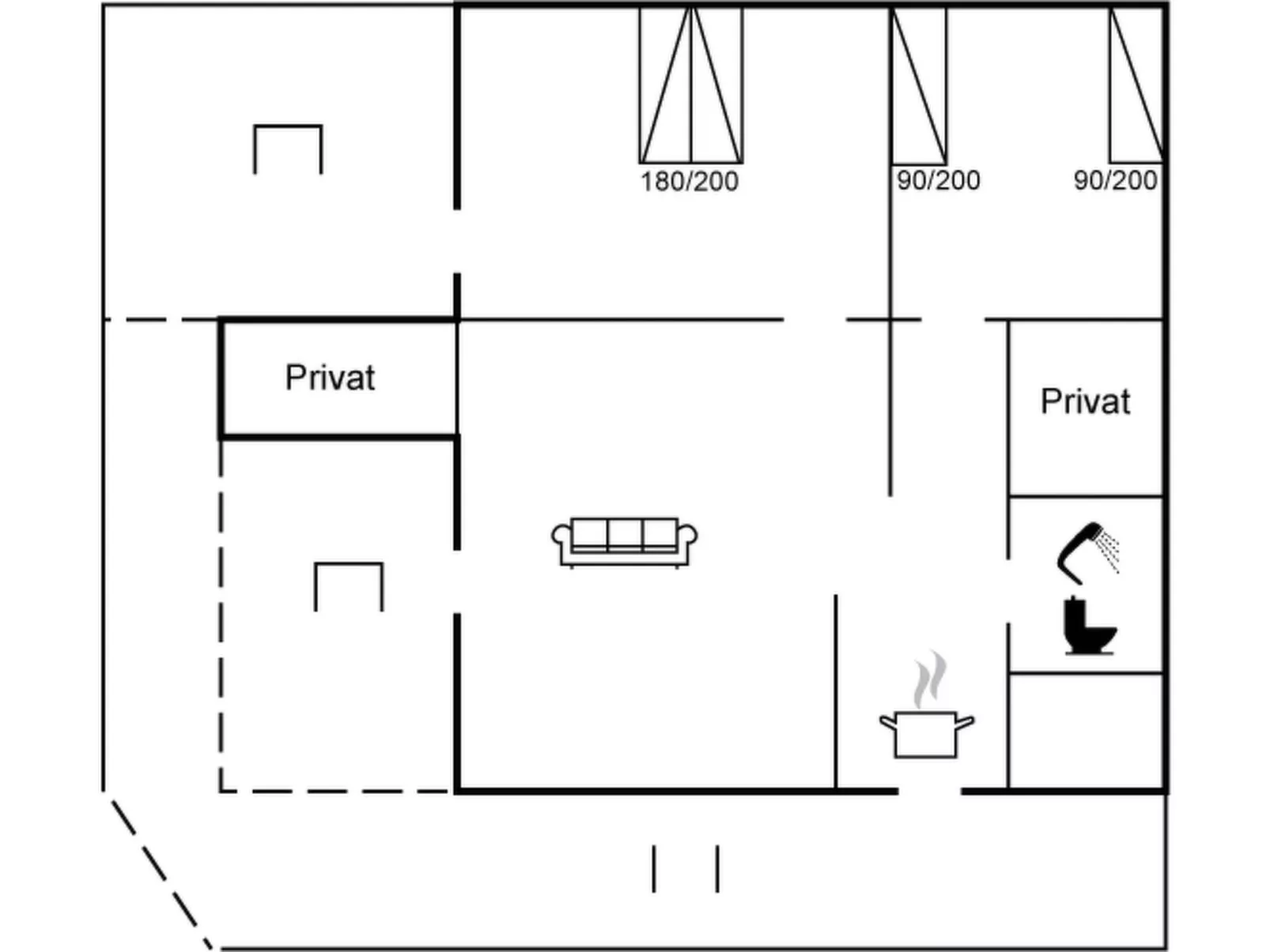 "Trixie" - 1km from the sea-Drinnen