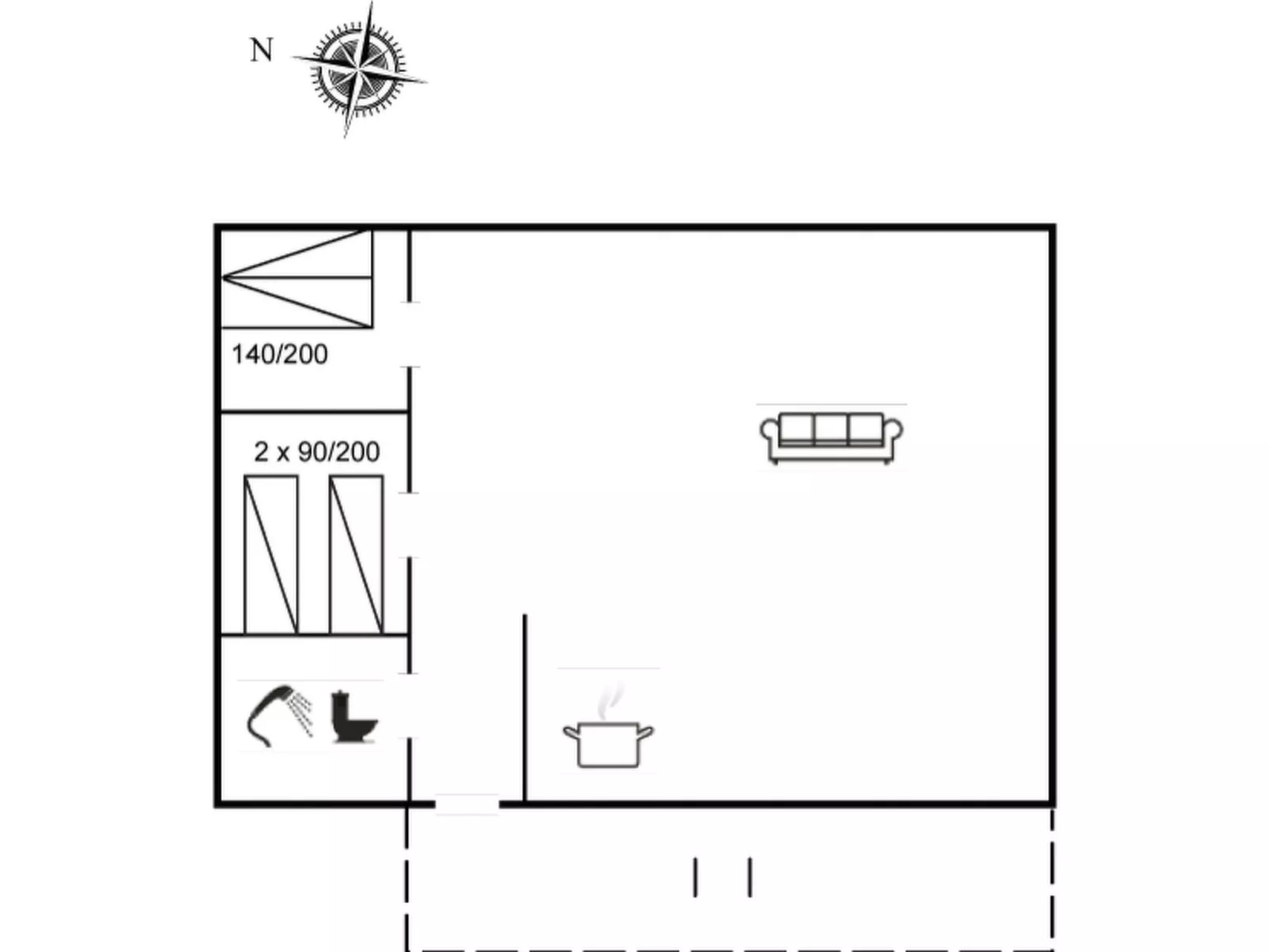 "Kristine" - 4km from the sea-Inside