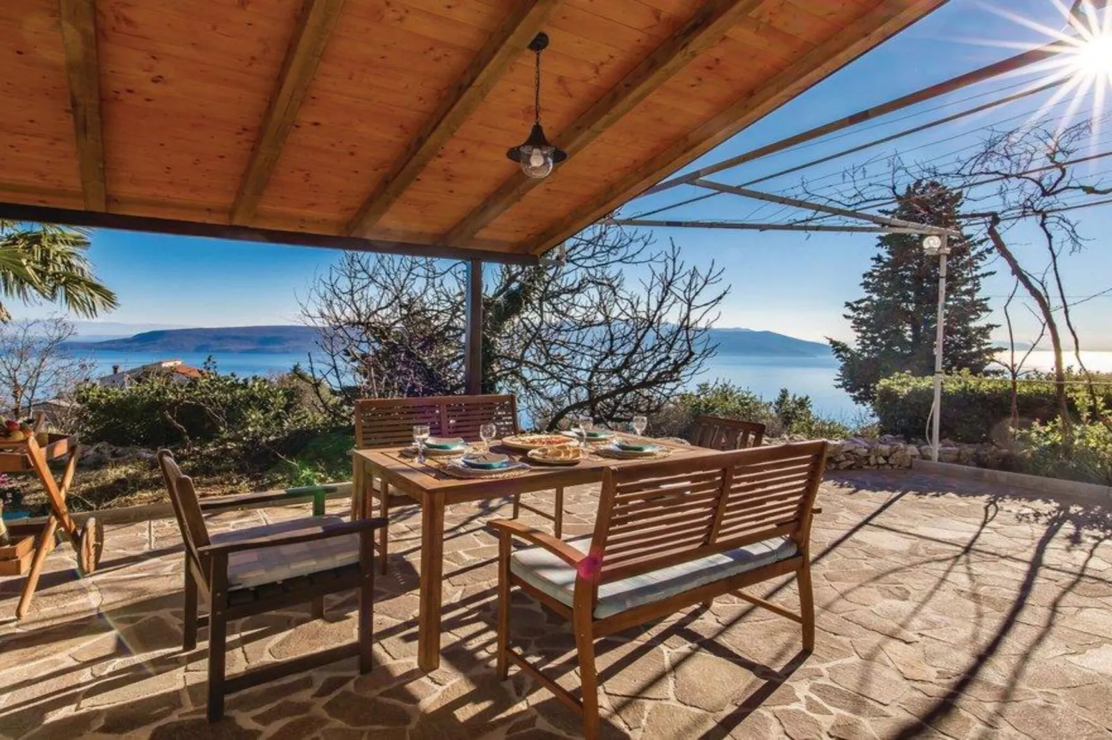 Holiday Home Brsec-Two Bedroom Holiday Home with Sea View-Terrasse