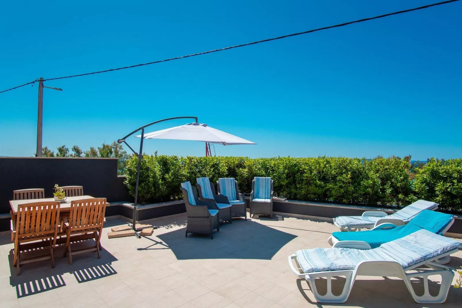 Beach house Festini-Terrace balcony