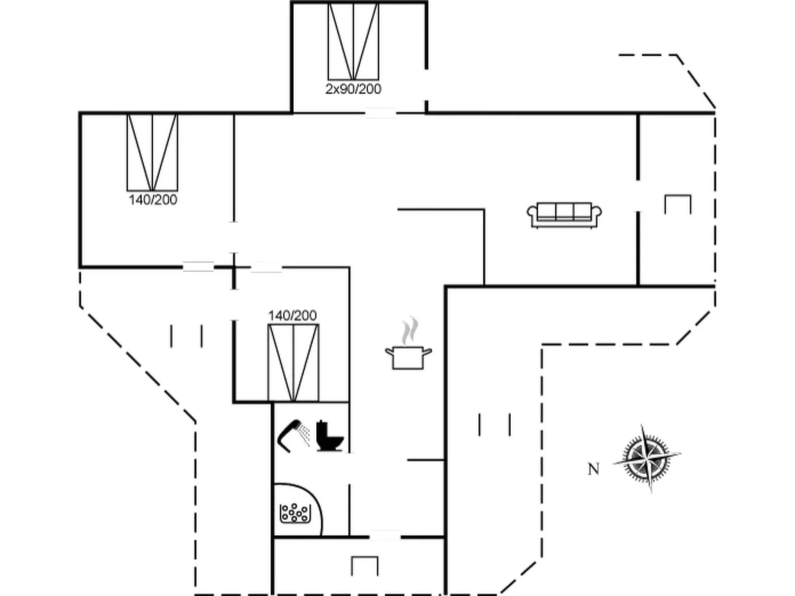 "Alfride" - 350m from the sea-Dedans