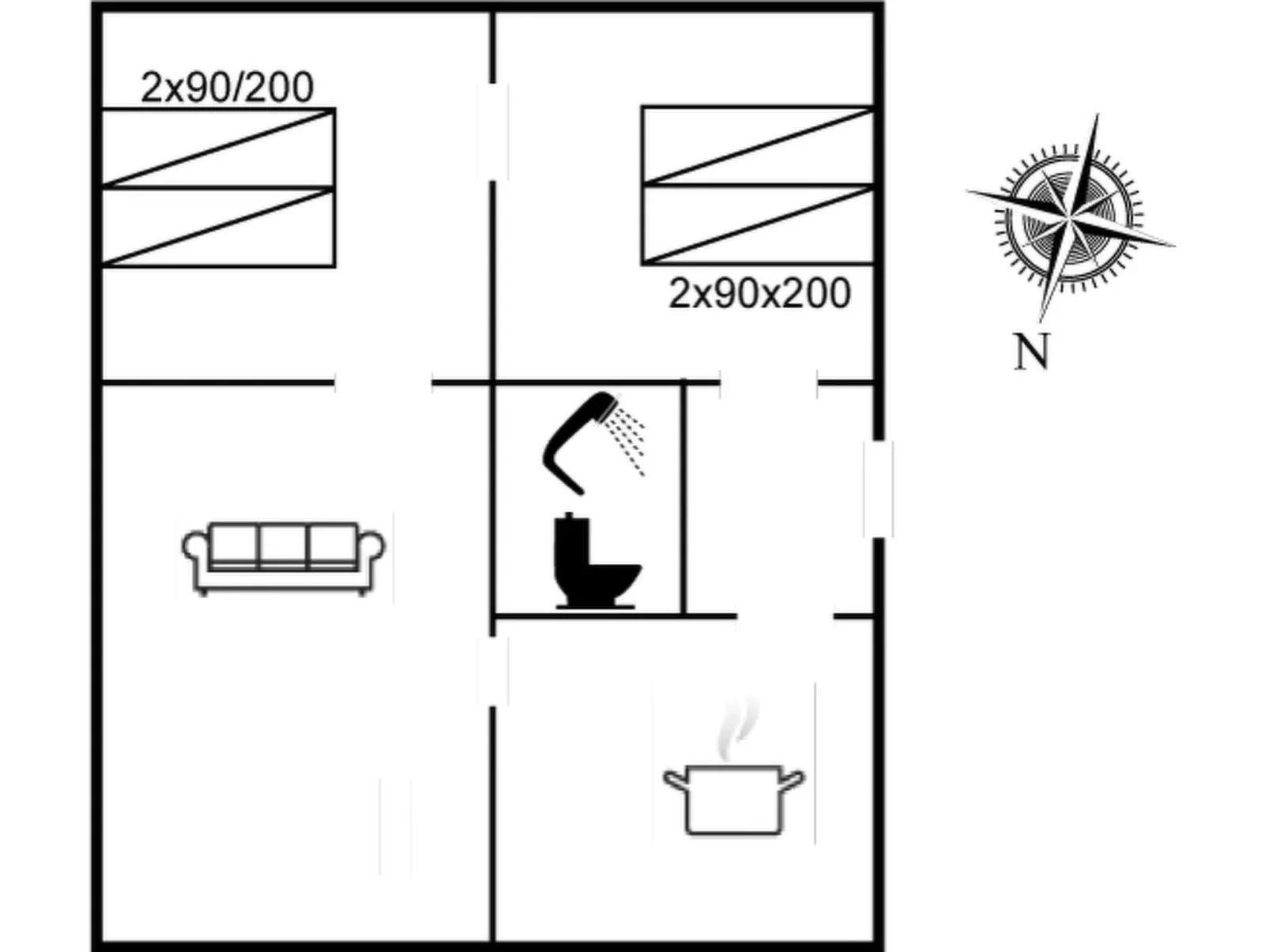 "Tobias" - 800m from the sea-Dedans