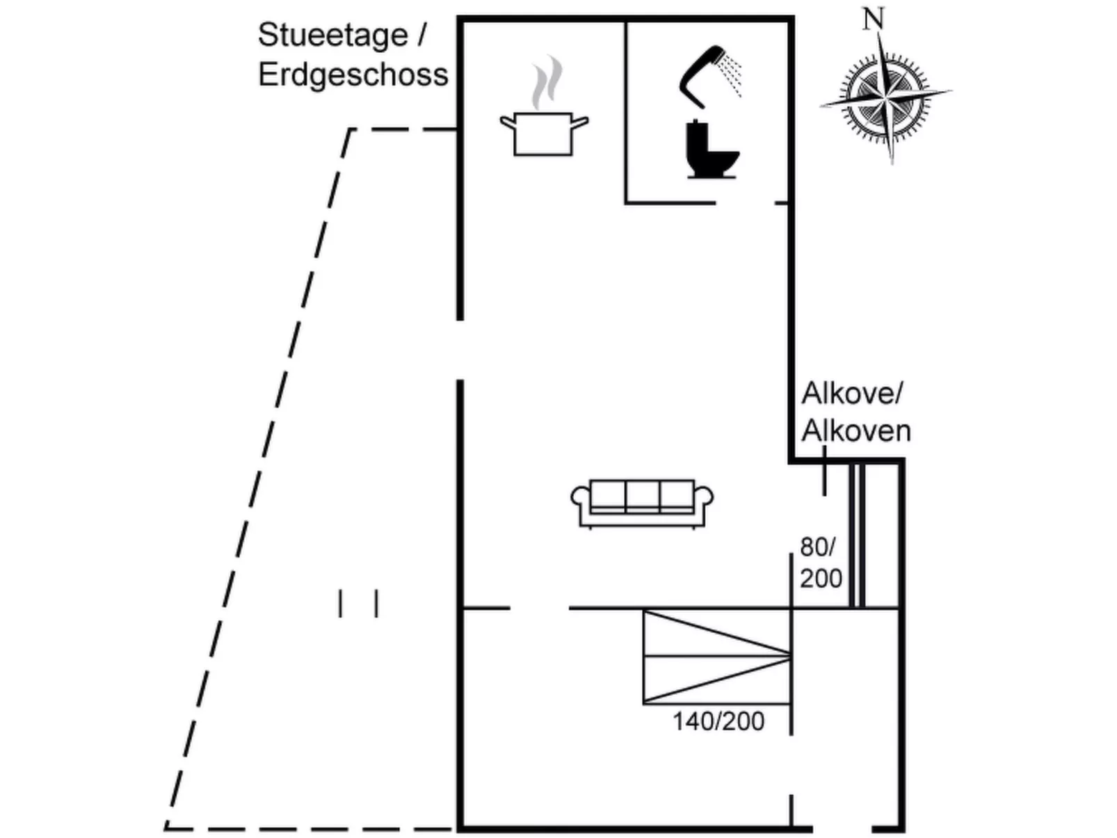 "Ingert" - 250m from the sea-Drinnen