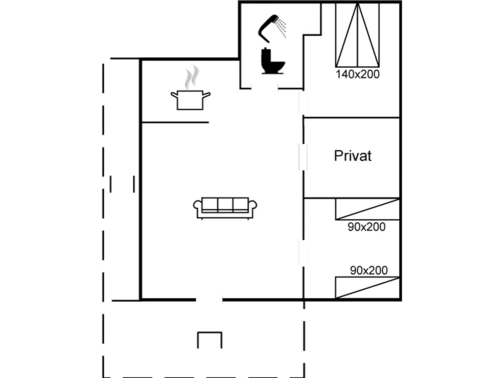 "Fiona" - 800m from the sea-Inside