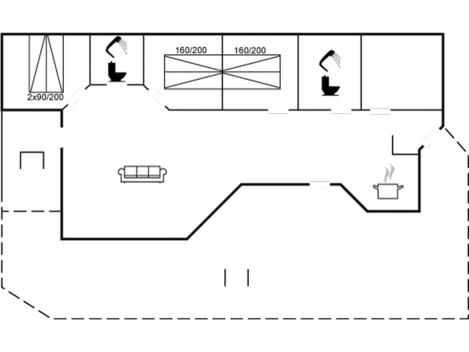 "Hadar" - 100m from the sea-Drinnen