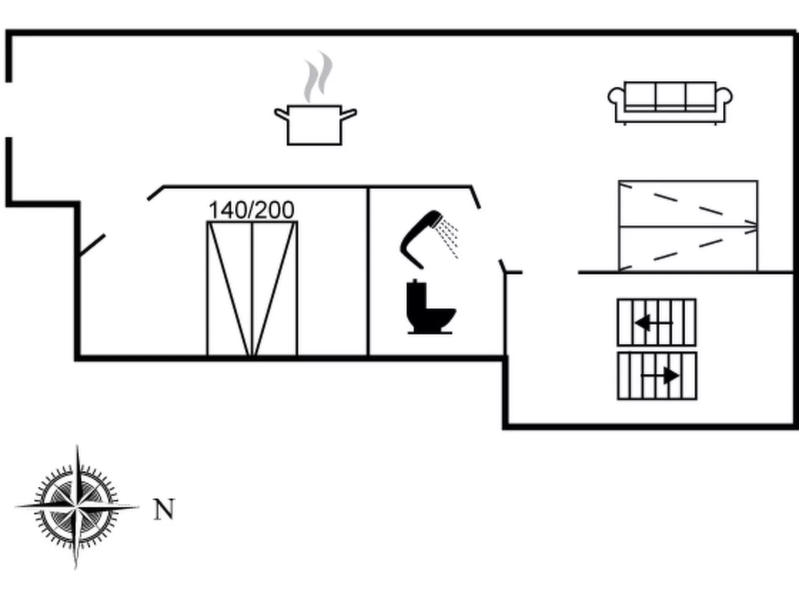 "Naike" - 100m from the sea-Inside