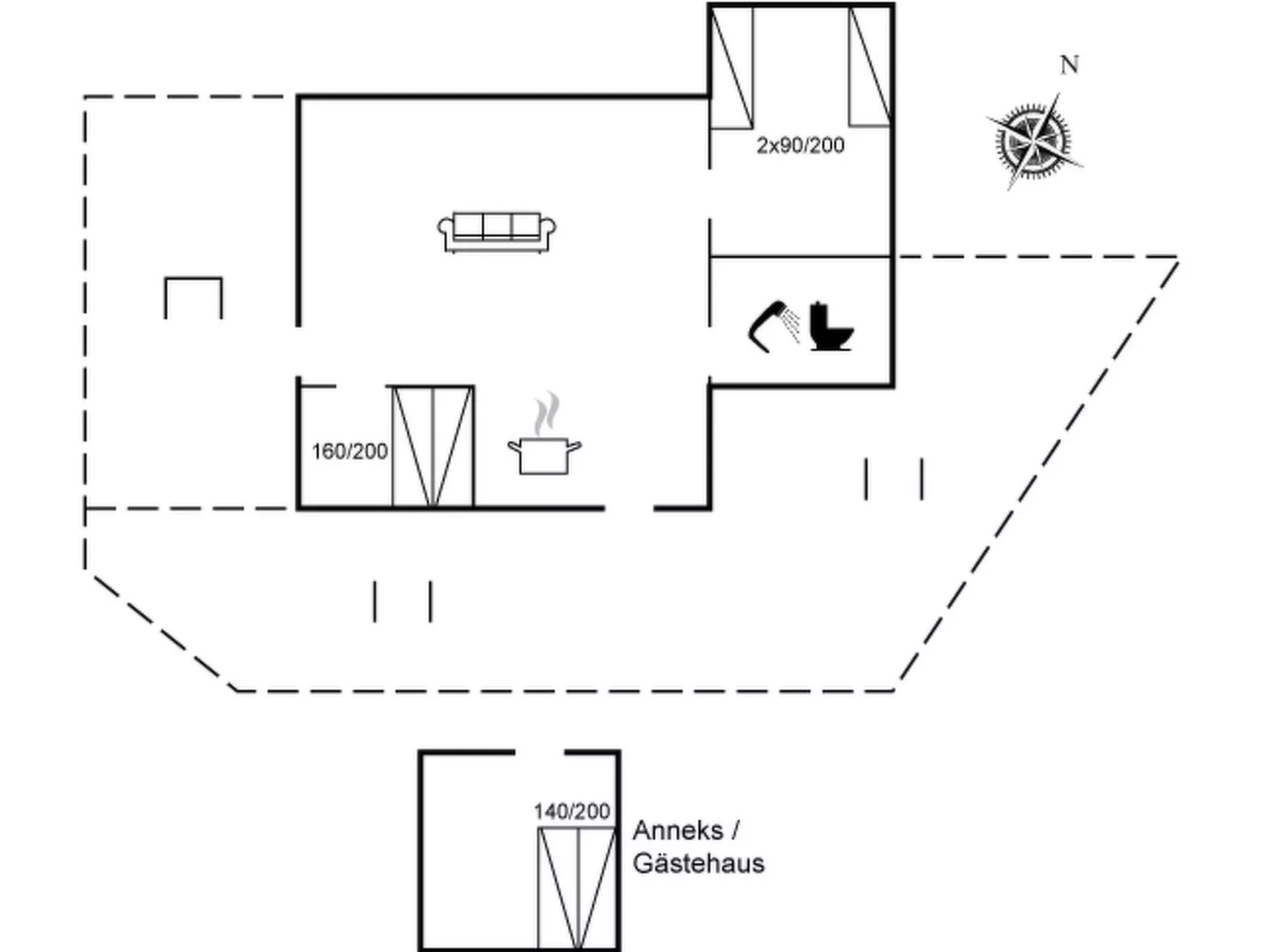 "Dwerg" - 500m from the sea-Drinnen