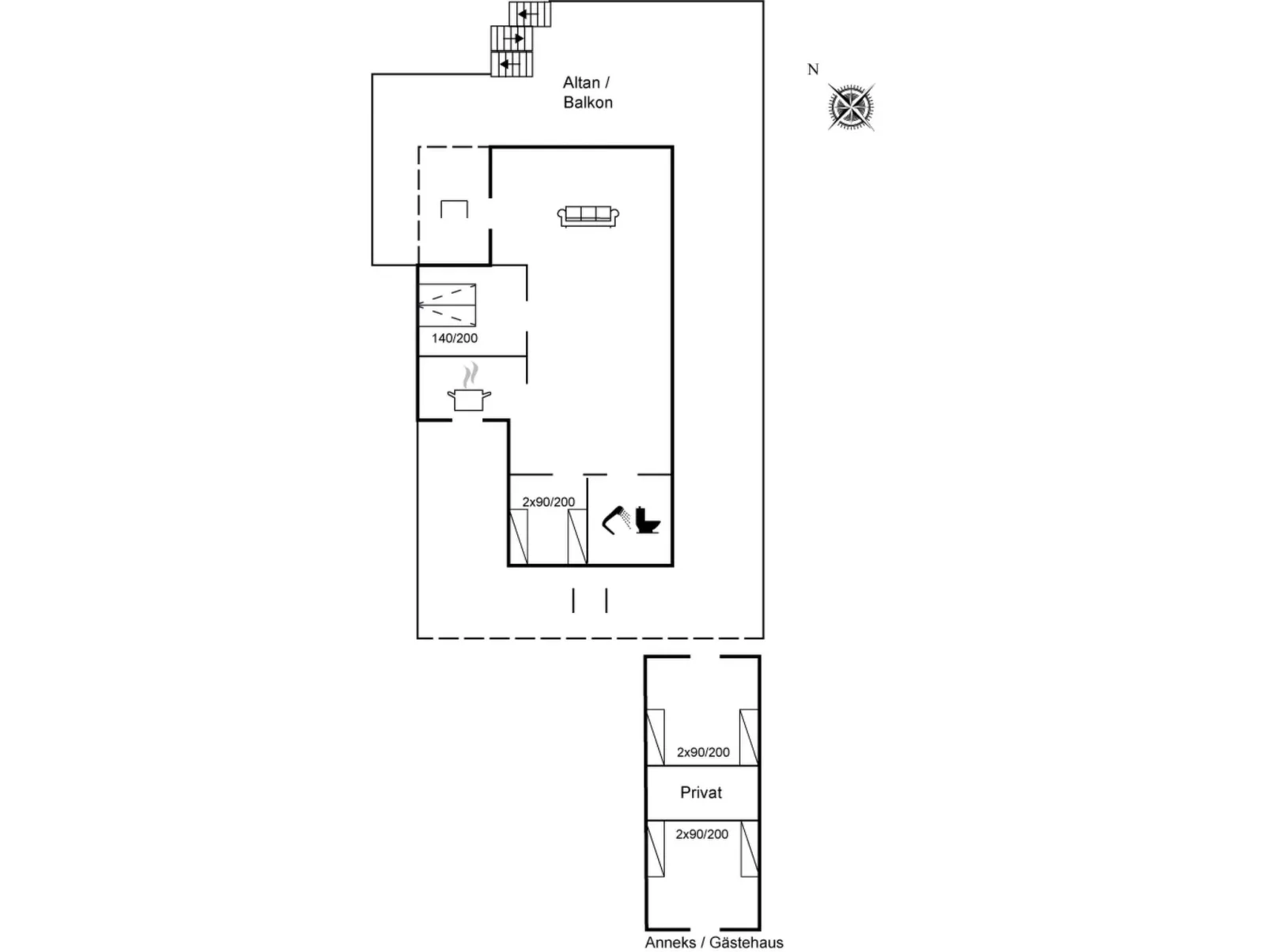 "Answald" - 10m from the sea-Inside
