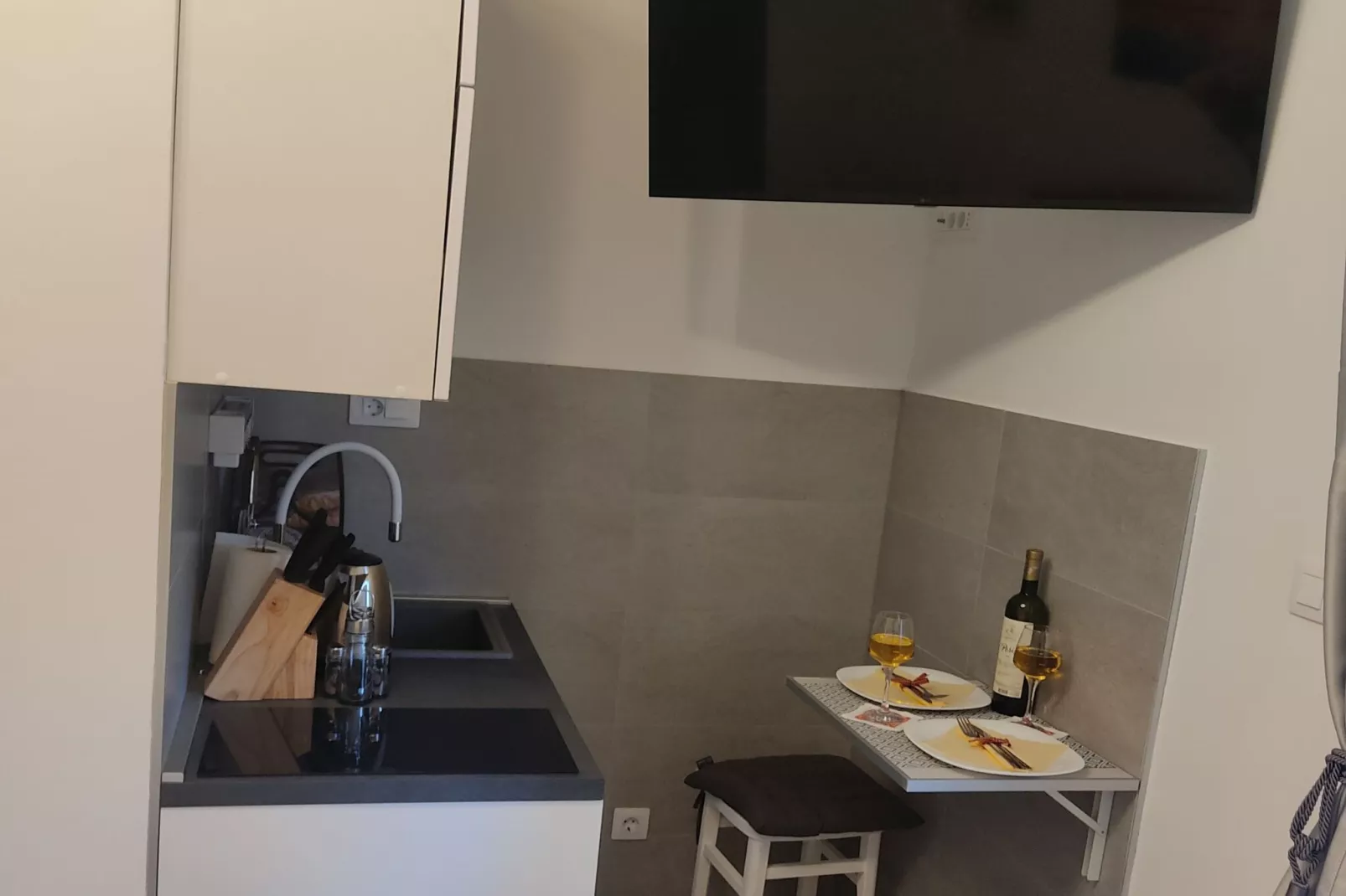 Room Porat 2 with Private Terrace - Double Bedroom with Private Terrace-Cuisine