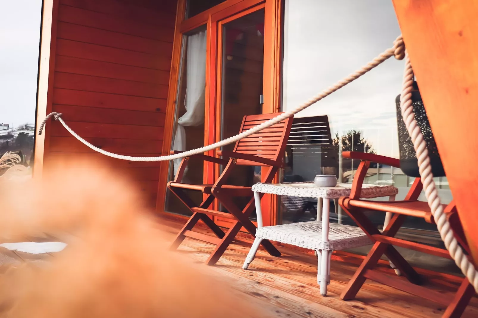 Rustic Refuge Glamping with Hot-Tub and Sauna - Double room with Terrace-Terrace balcony