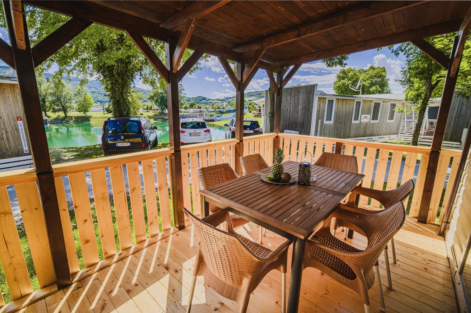 Waterside Retreat Mobile Homes with Thermal Riviera Tickets - Three Bedroom Mobile Home with Lake View  (owner 3)-Terrace