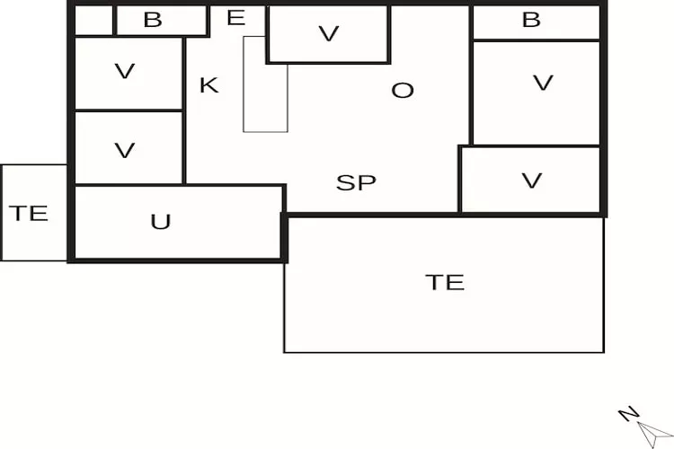 Holiday home, 500m from beach-Floor plan