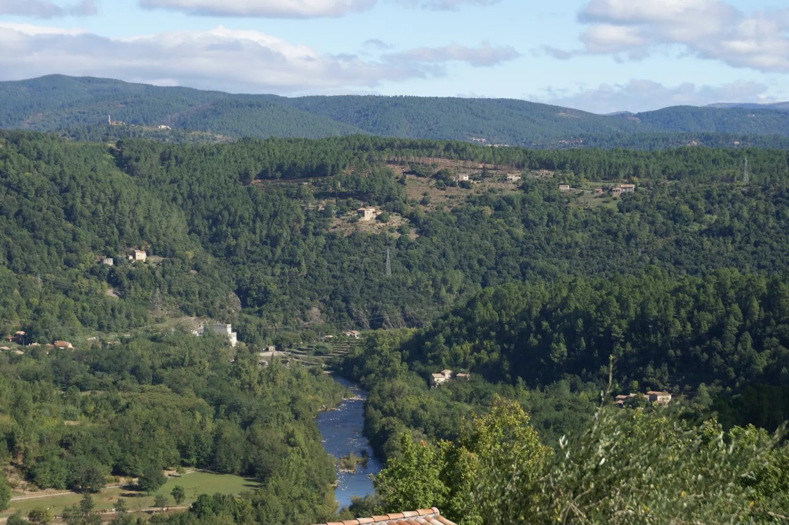 Villa - LES VANS-View in summer