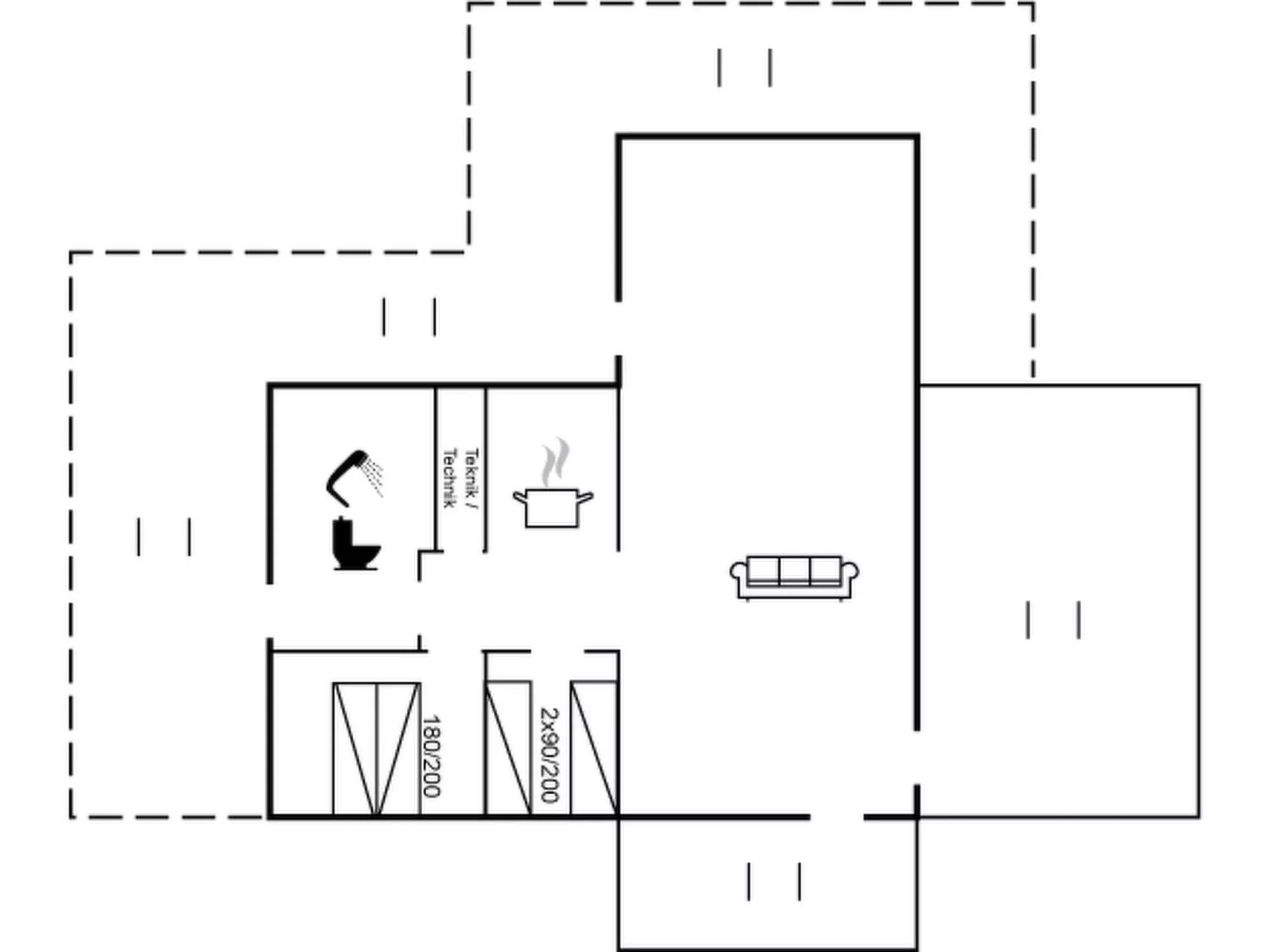"Legolas" - 50m from the sea-Dedans
