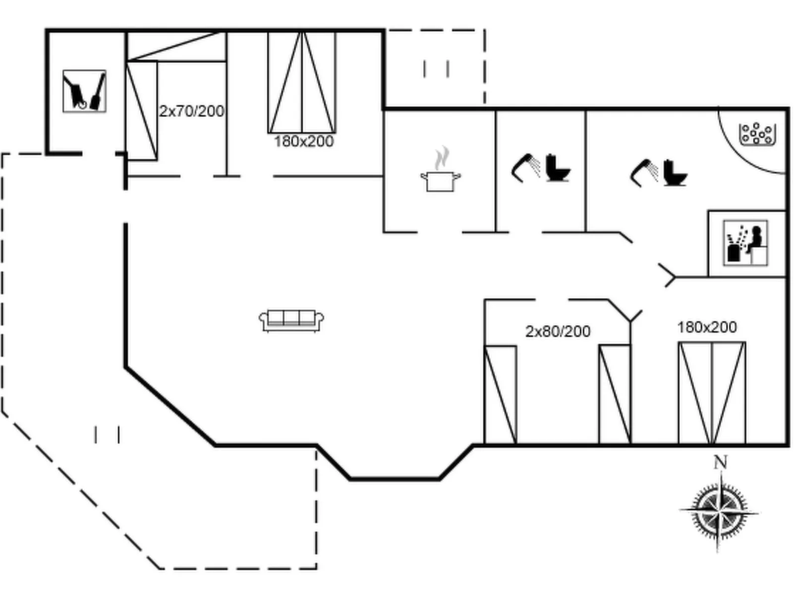 "Mette" - 98m from the sea-Inside