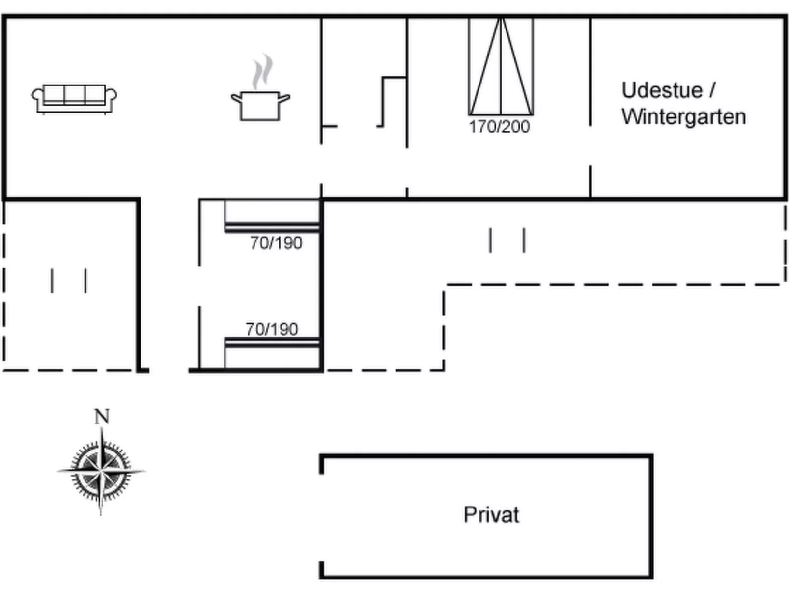 "Raika" - 450m to the fjord-Inside
