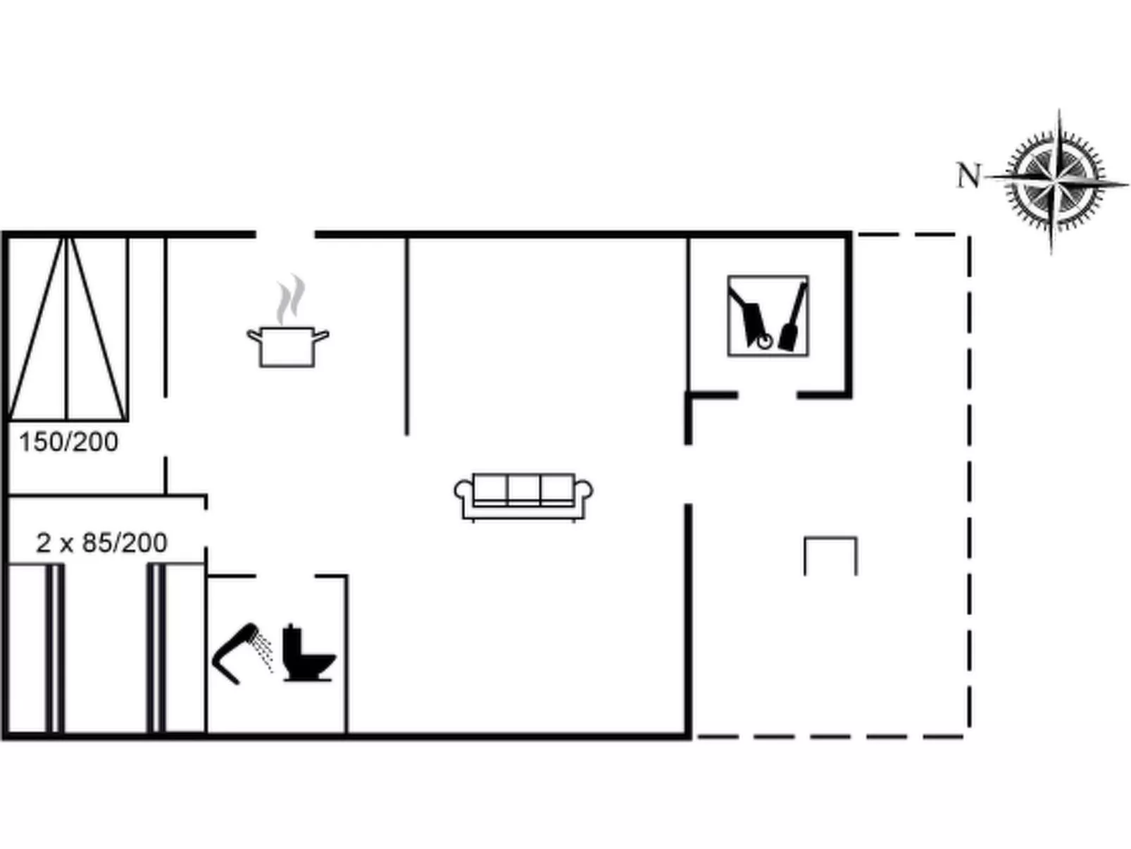 "Matild" - 800m from the sea-Drinnen