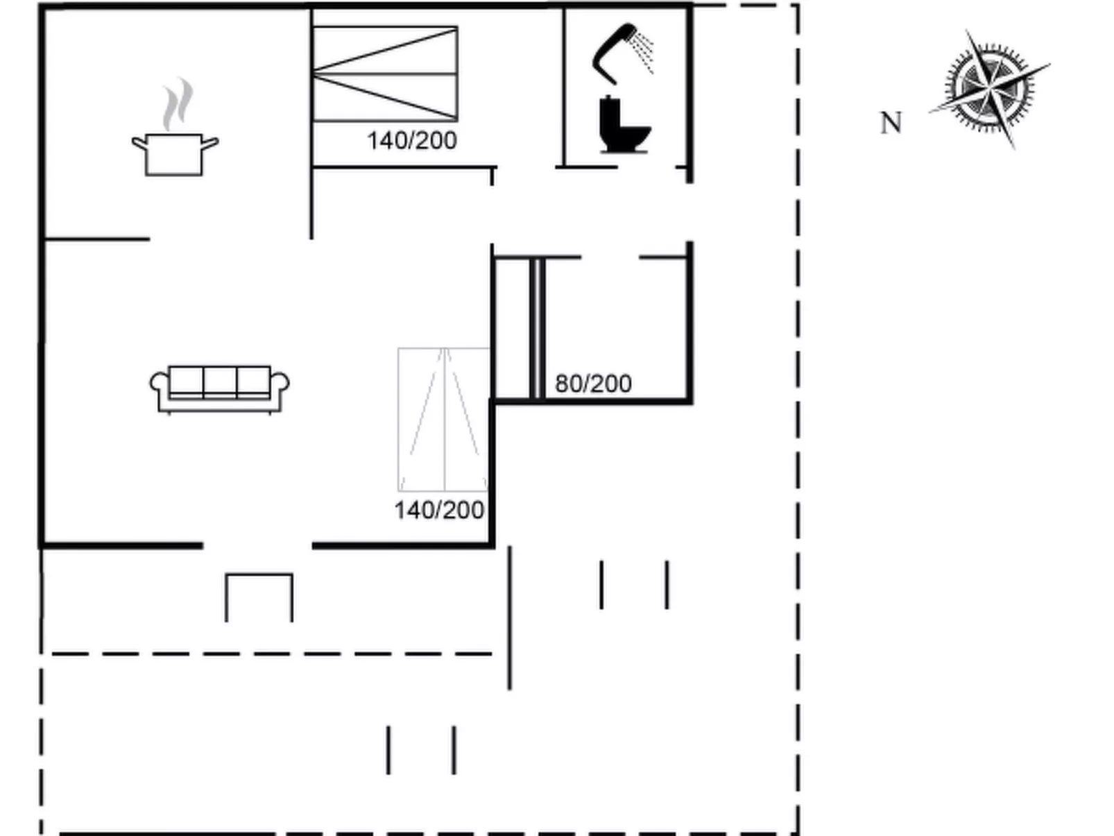 "Lovis" - 570m from the sea-Dedans