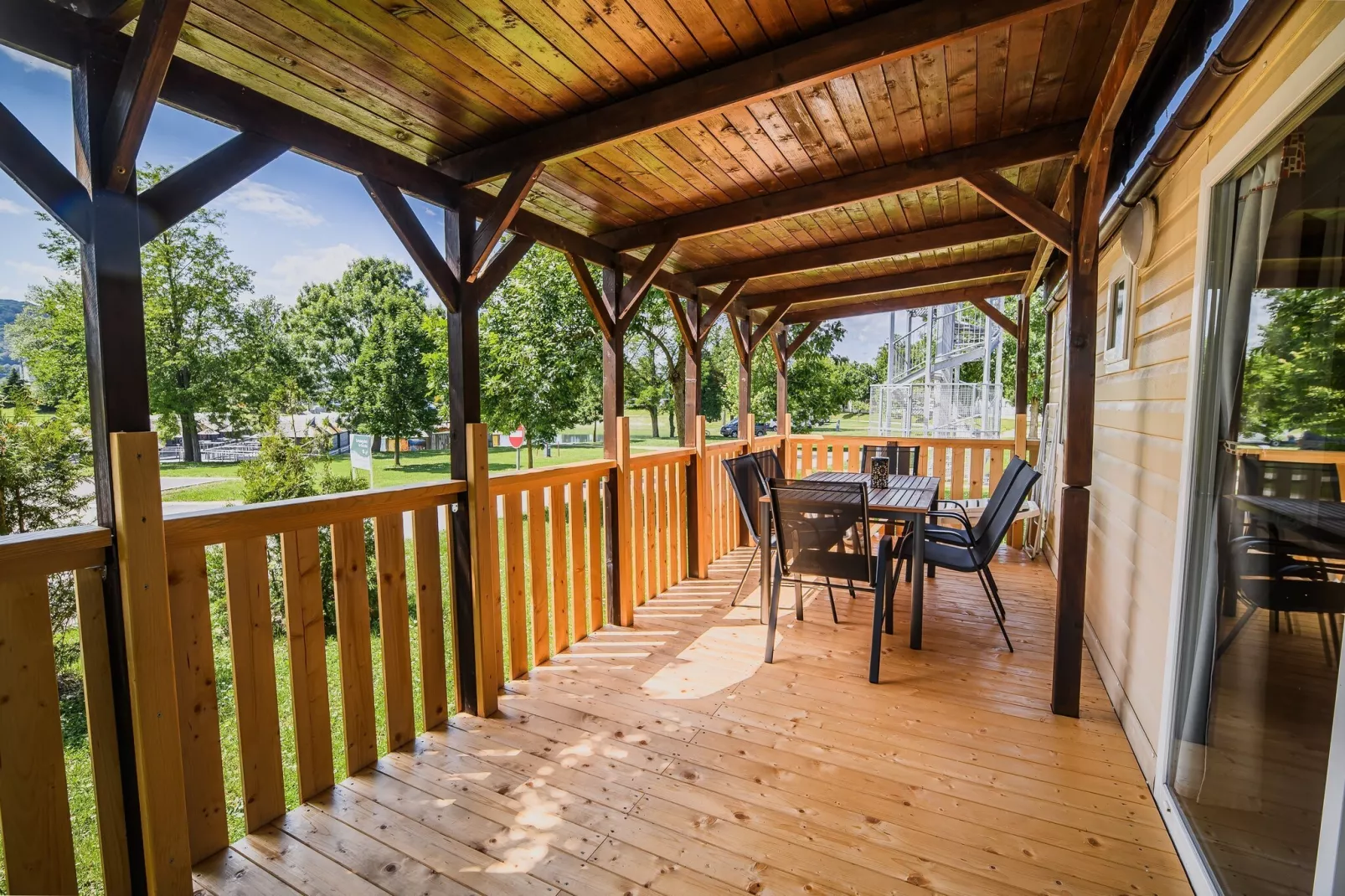 Waterside Retreat Mobile Homes with Thermal Riviera Tickets - Three Bedroom Mobile Home with Lake View (owner 6)-Terrasse