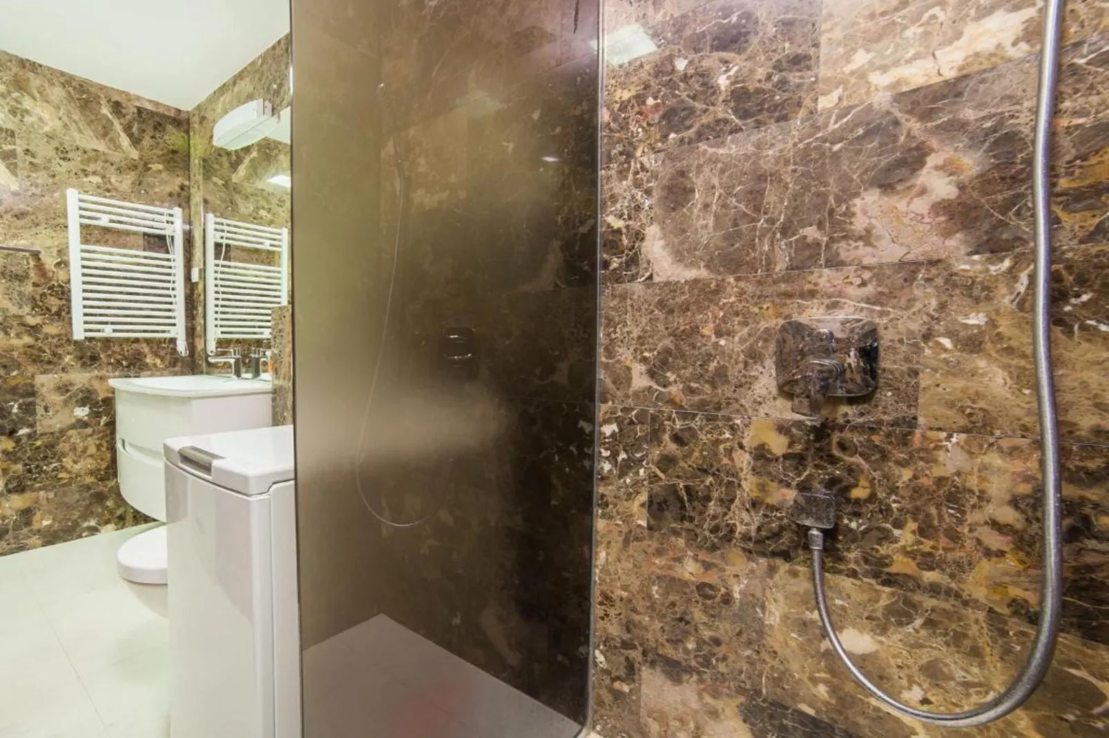 Exclusive Budva Stay Steps From the Beach - One Bedroom Apartment with Balcony-Bathroom