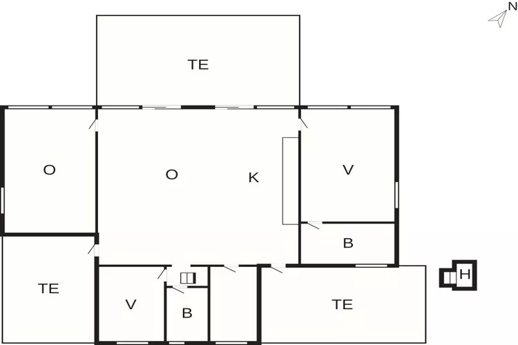 5 star holiday home in Allingåbro-Floor plan