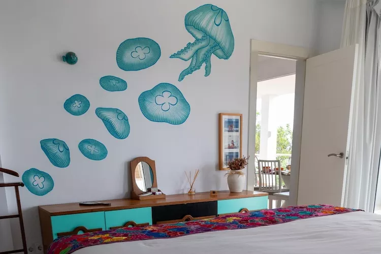 CT 385 AL - Faro's Soulrise Villa - Mojacar - Pool & Artistic Flair close to the Beach-Bedroom