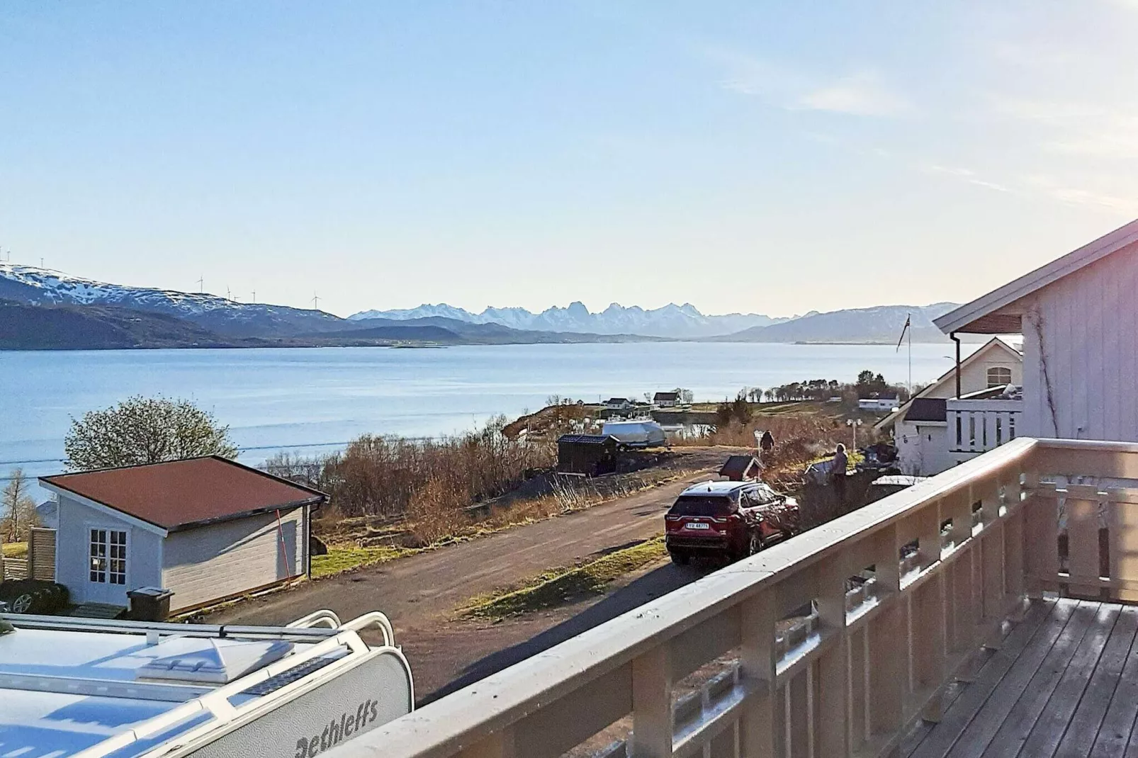 8 person holiday home in SORTLAND-By Traum-Water view