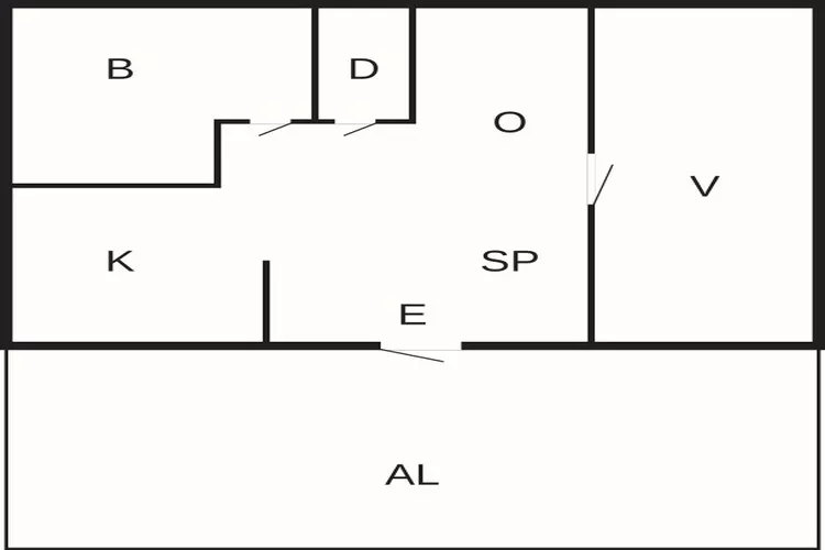 Cozy Cottage near Beach in Ahus-Floor plan
