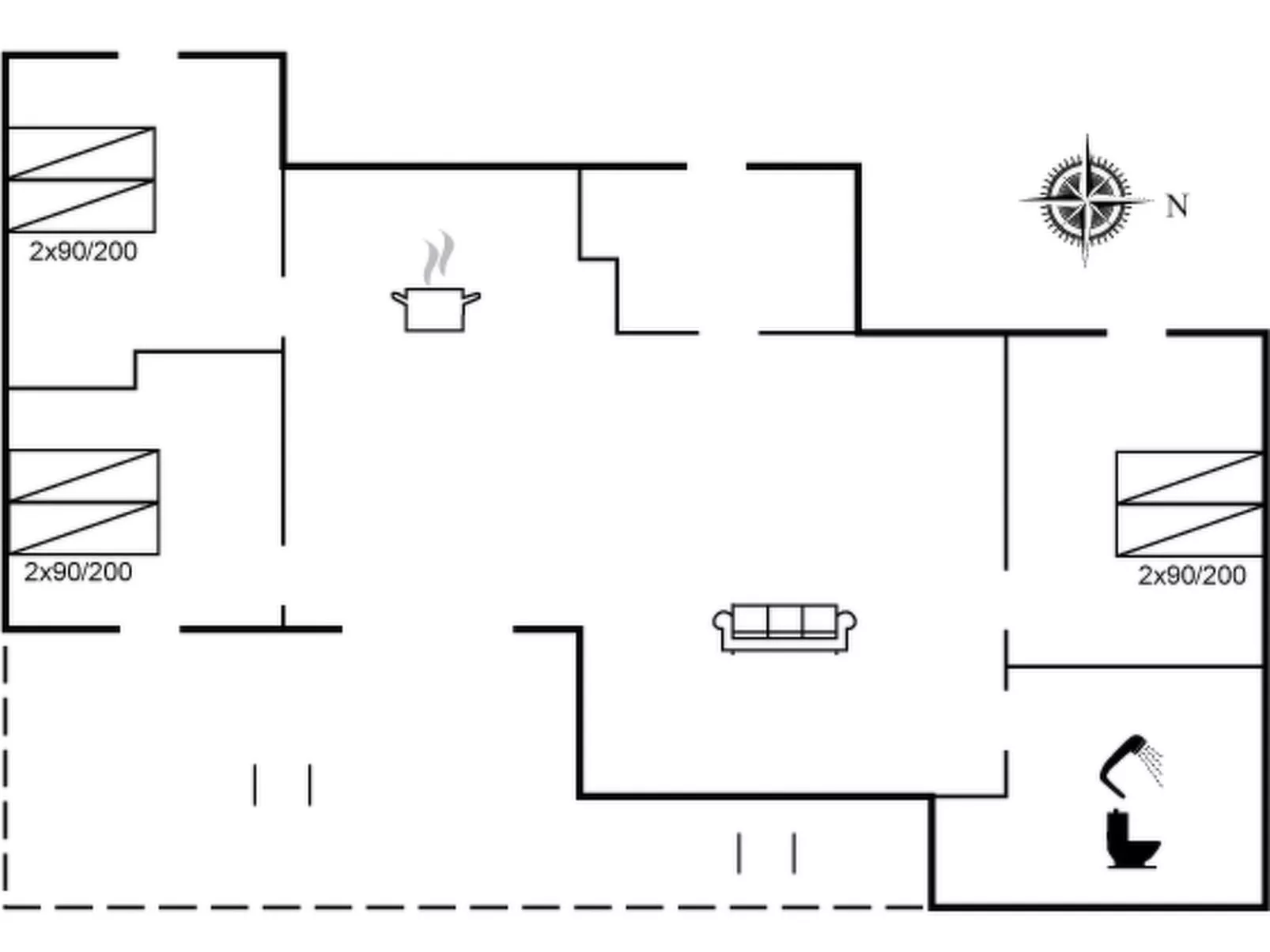 "Edda" - 400m from the sea-Dedans