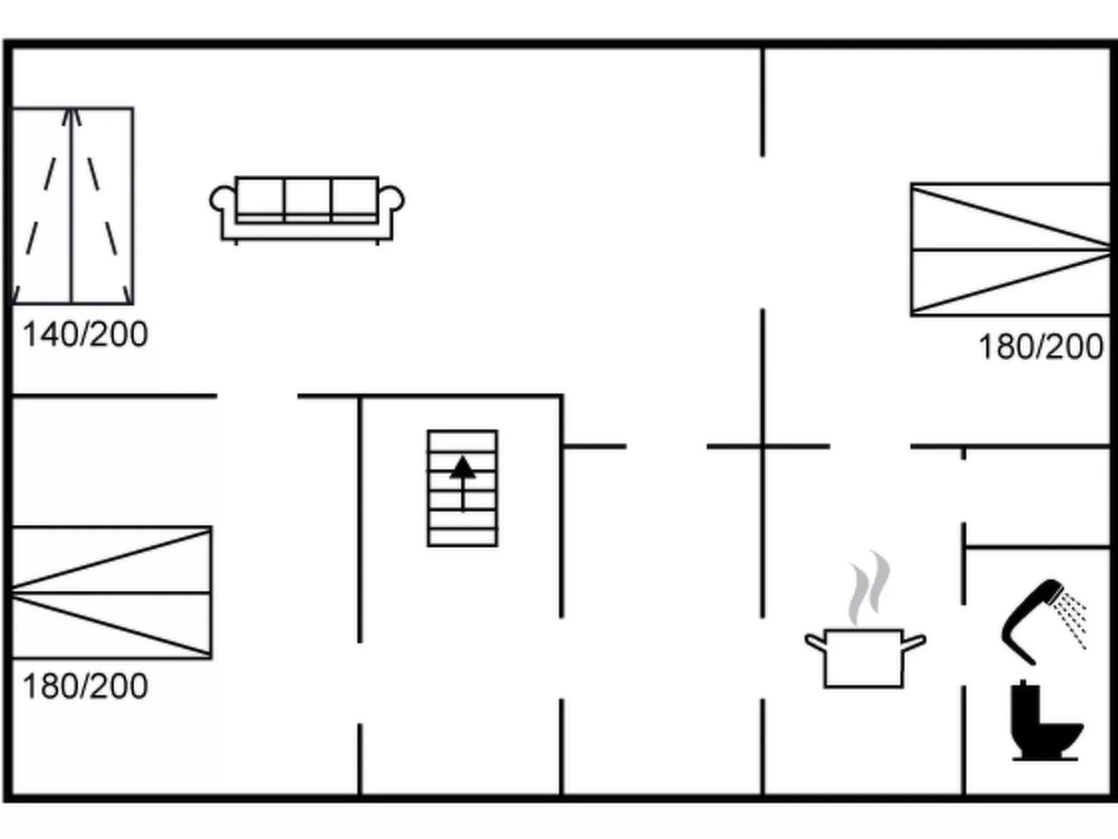 "Gyrth" - 250m from the sea-Dedans