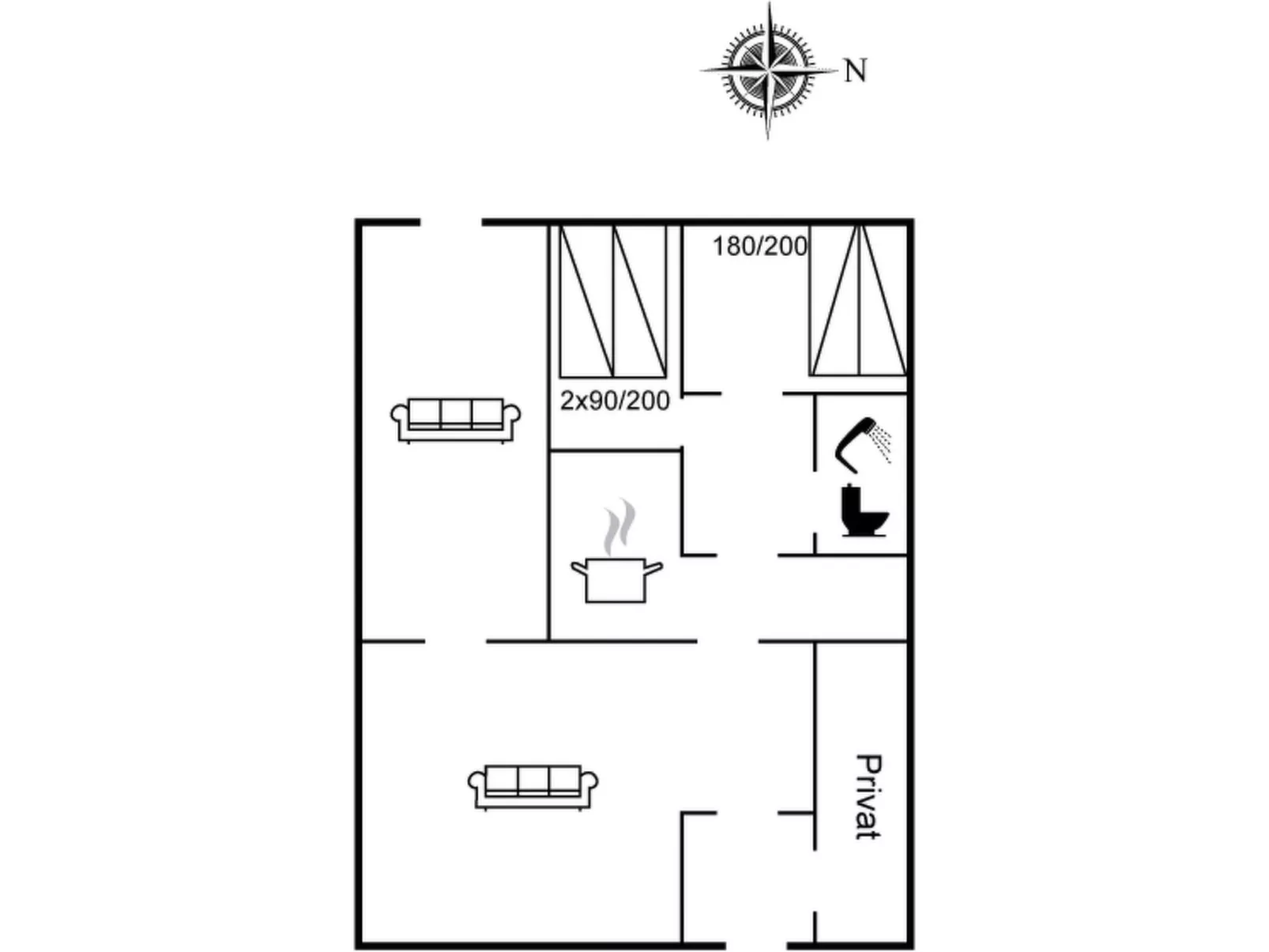 "Fulla" - 1.1km from the sea-Drinnen