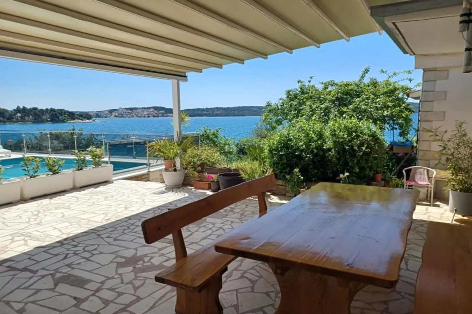 Two-bedroom Apartment With Sea View A1-Gardens in summer