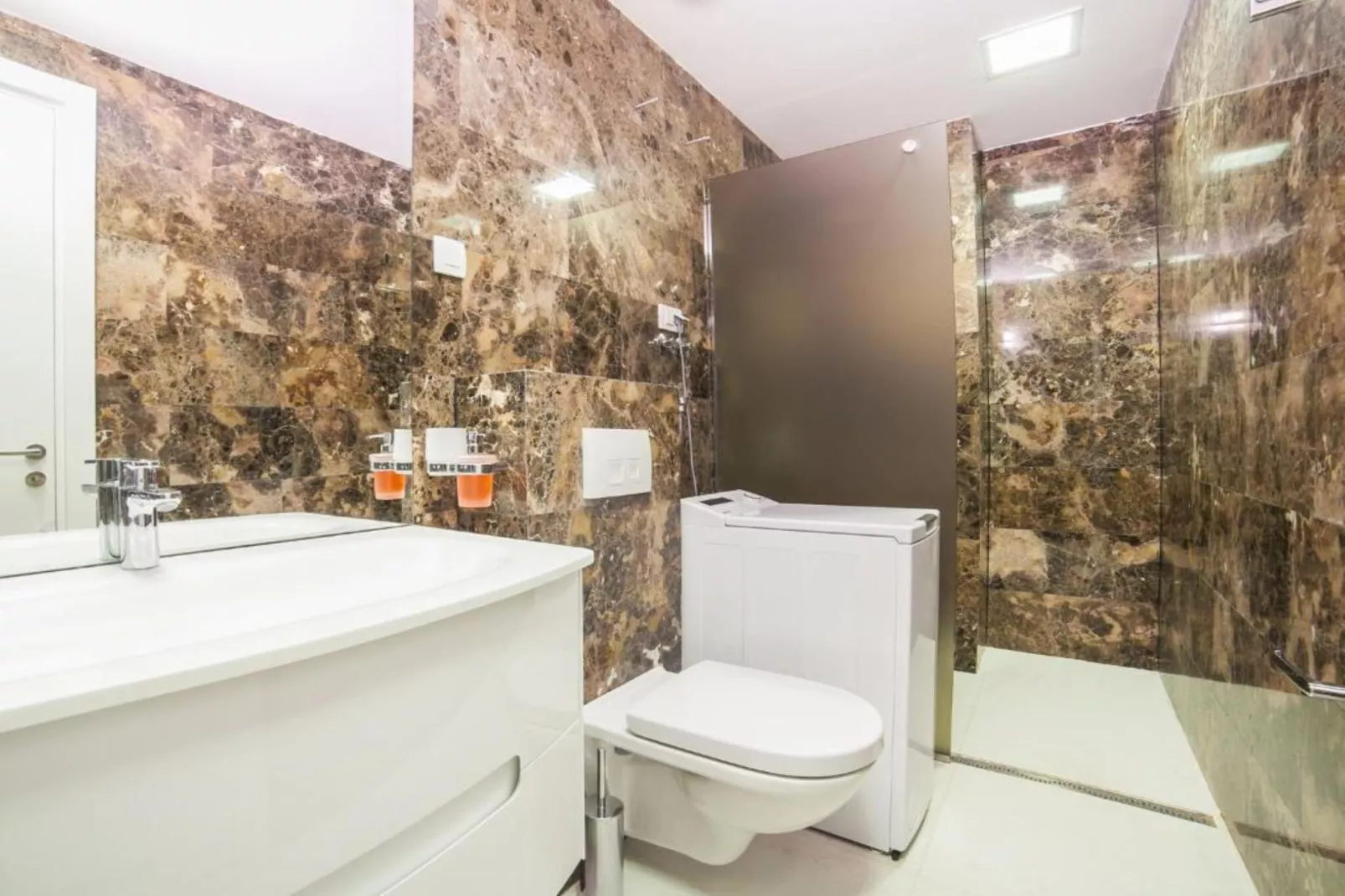 Exclusive Budva Stay Steps From the Beach - One Bedroom Apartment with Balcony-Bathroom